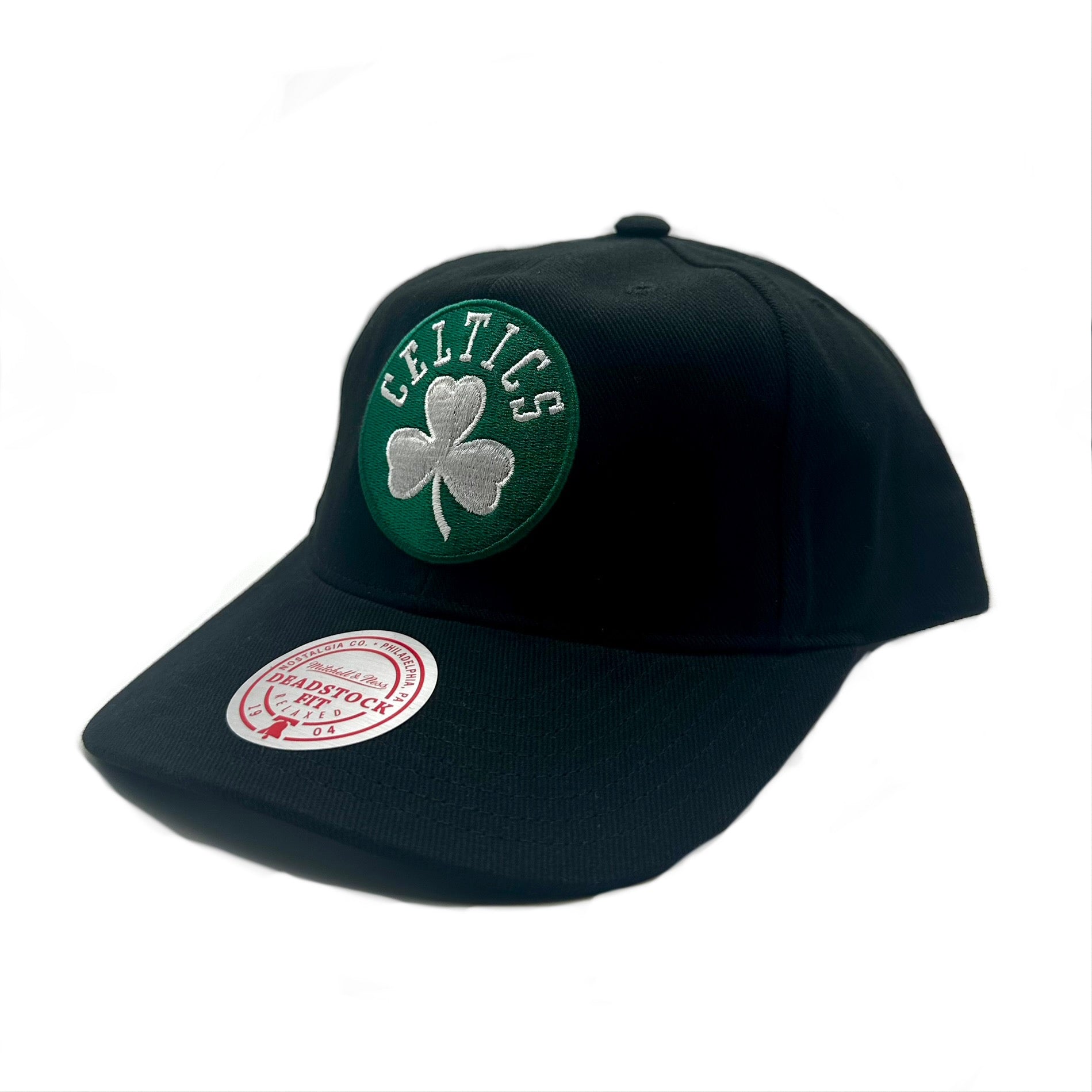 Boston Celtics Hat - Black NBA Core Classic Deadstock Snapback - Mitchell & Ness
